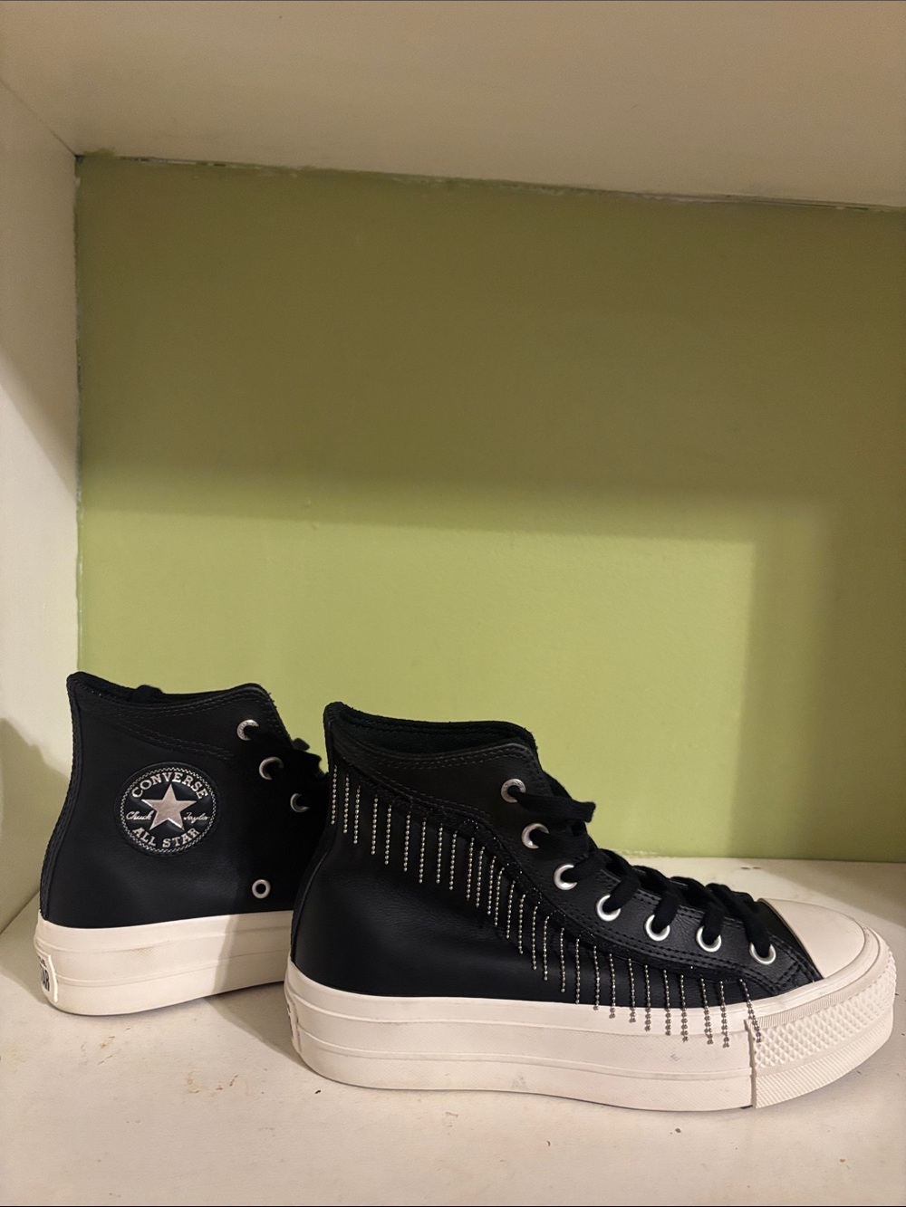 Converse chuck Taylor All stars Black High-Top Platform Sneakers. Size 7 New